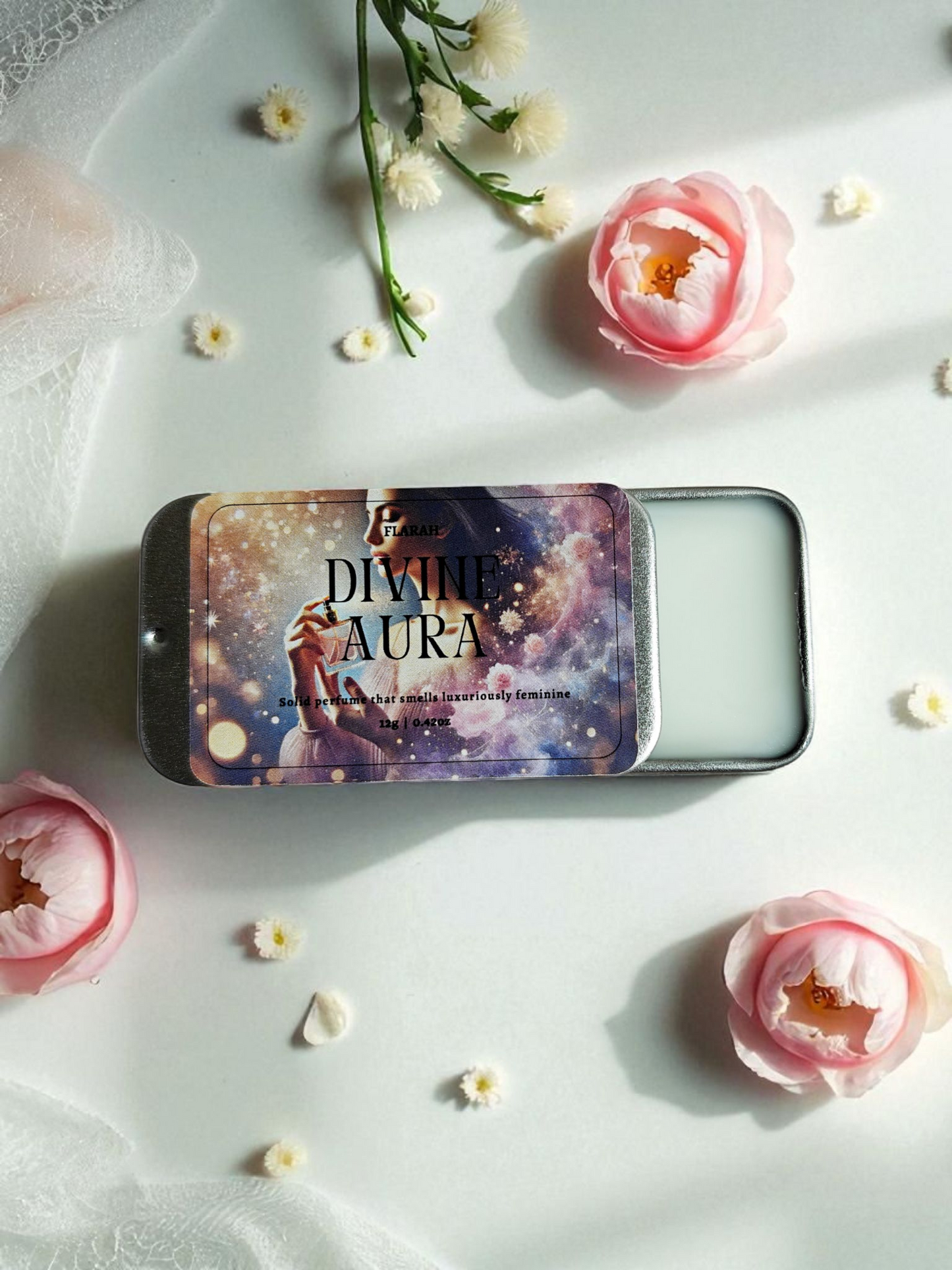 Divine Aura Solid Perfume – Special Women Fragrance (12g Tin)