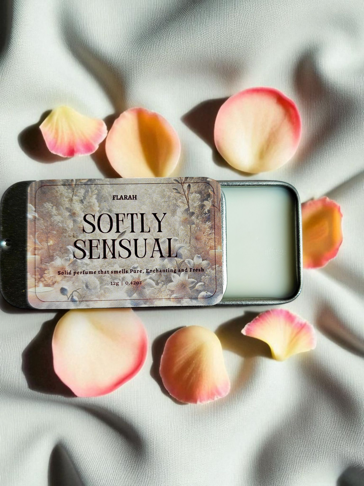 Floral Serenity Solid Perfume – Enchanting Lily Fragrance (12g Tin)