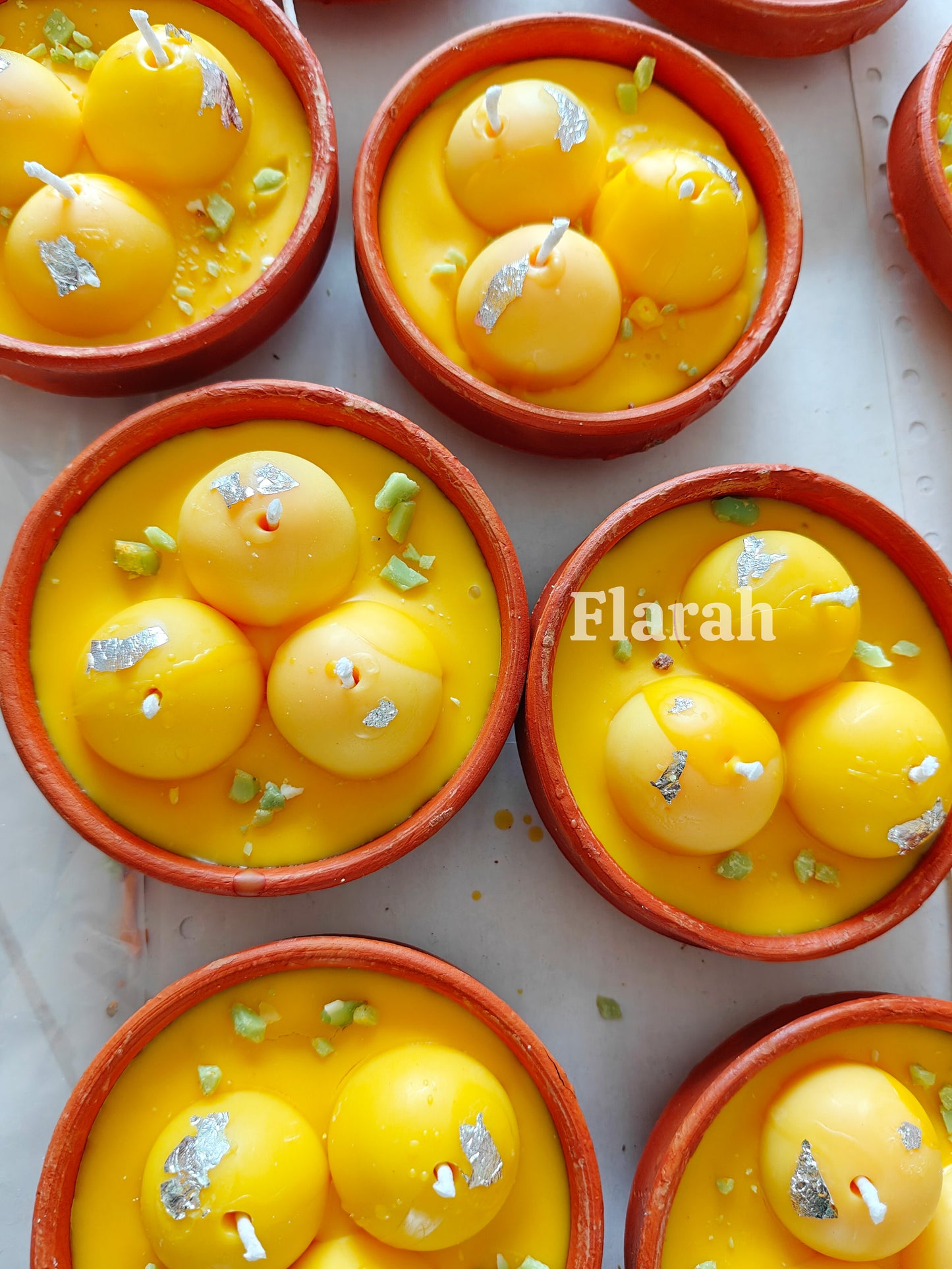 Rasmalai Scented Candle in Terracotta Bowl