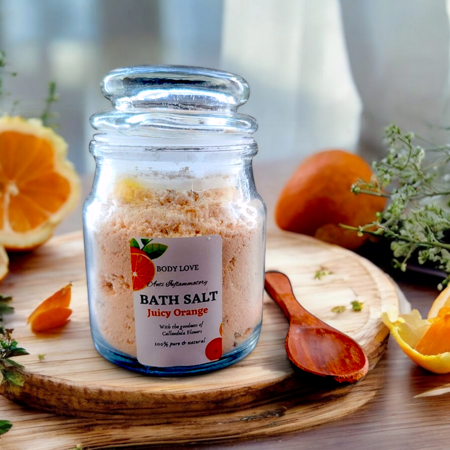 Detox Orange Bath Salts -Energizing Citrus Aromatherapy | Flarah