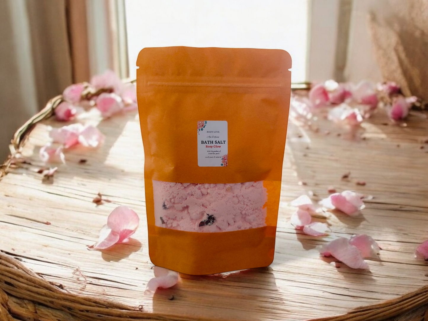 Rose Bath Salts - Floral Luxury soak for Skin Hydration | Flarah
