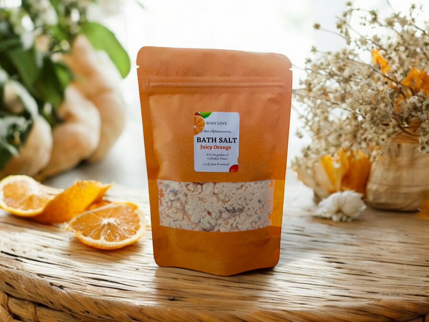 Detox Orange Bath Salts -Energizing Citrus Aromatherapy | Flarah