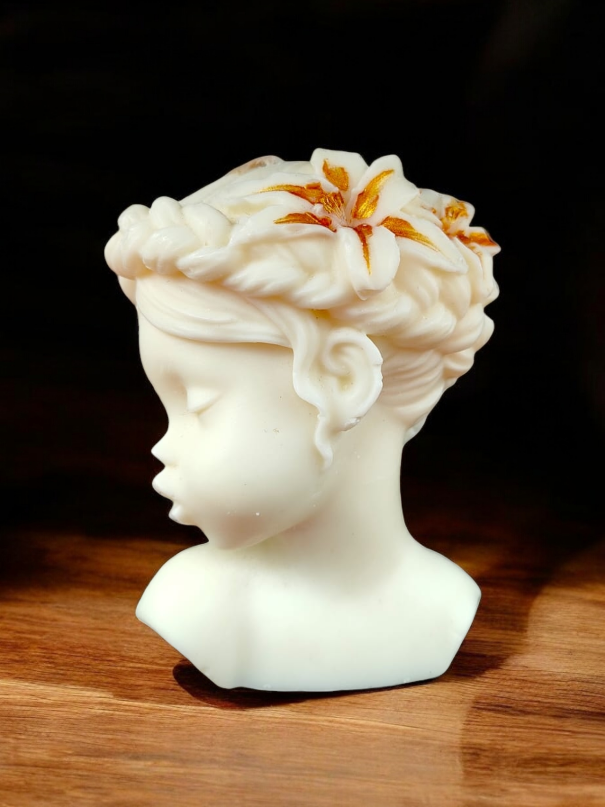 Floral Girl Sculpture Candle