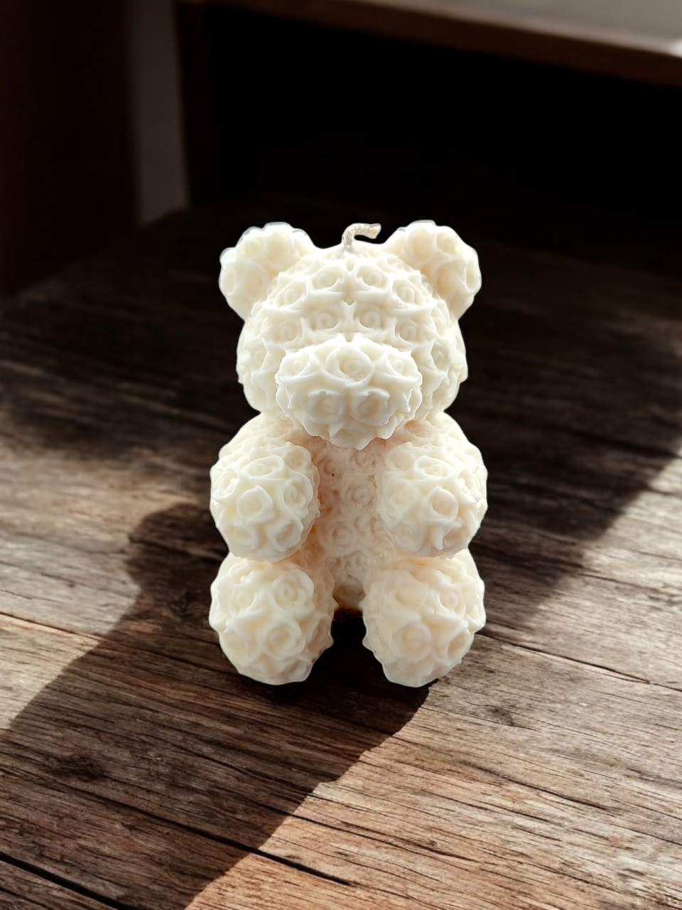 Teddy Bear Rose Candle