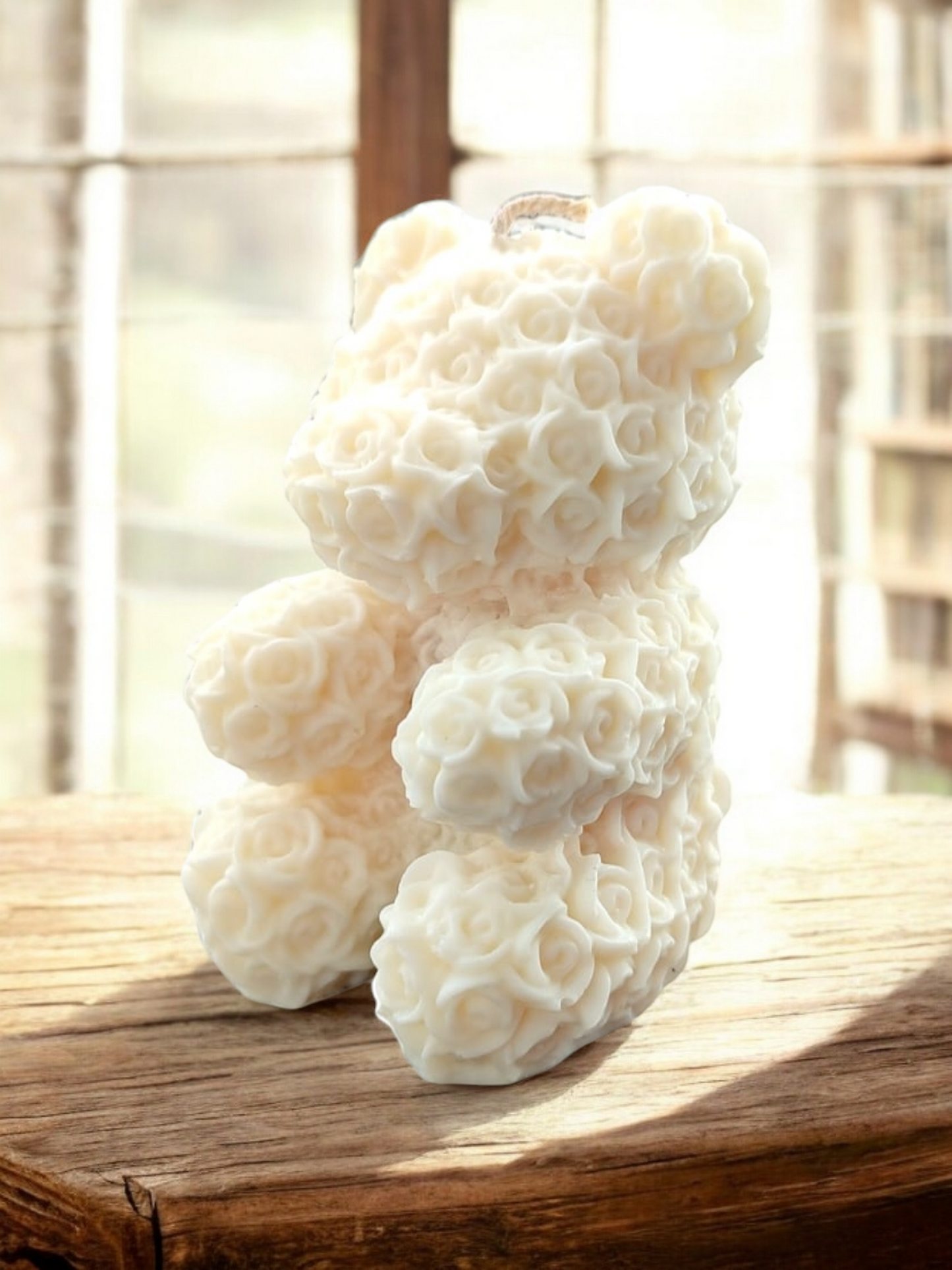 Teddy Bear Rose Candle