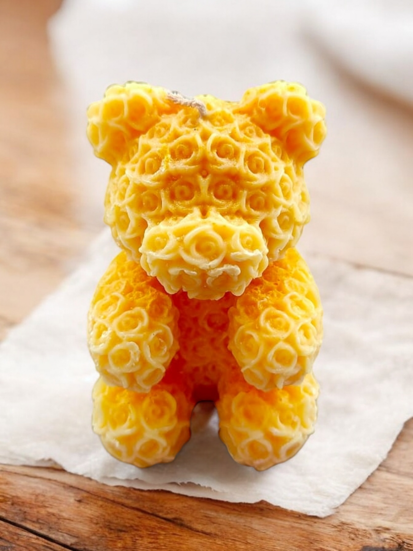 Teddy Bear Rose Candle