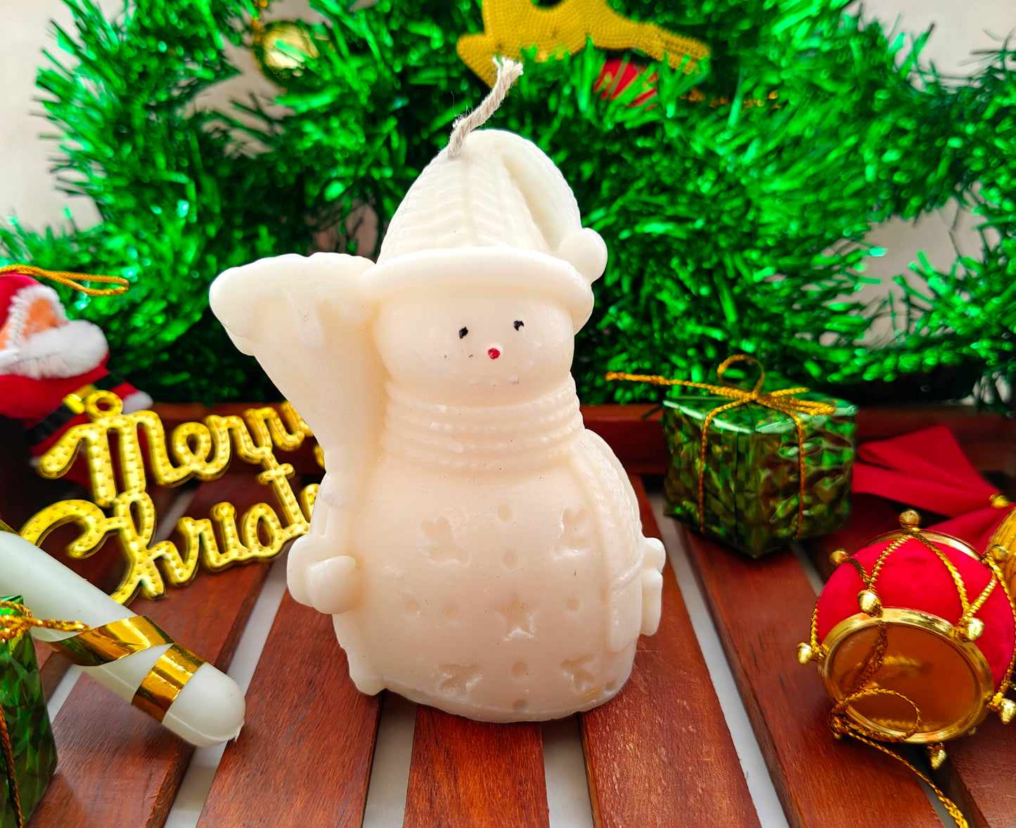 Snowman Candle