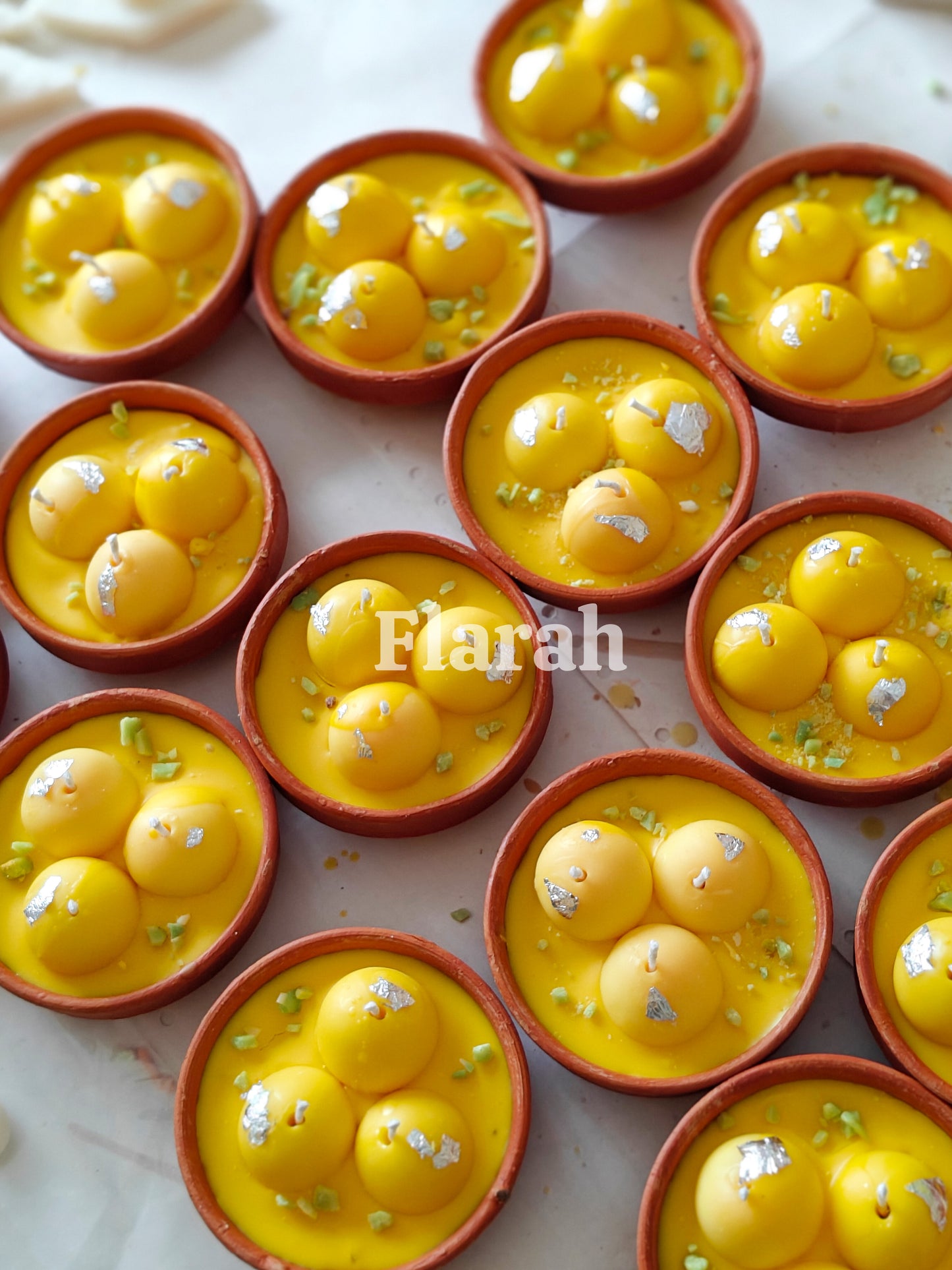 Rasmalai Scented Candle in Terracotta Bowl